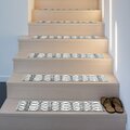 World Rug Gallery Modern Boho Design Non-Slip Stair Treads8.6 x 26 Cream, 4PK 1525CREAM4PK